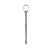 14k White Gold Passion Cross Pendant
