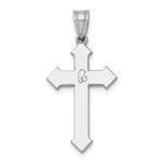 14k White Gold Passion Cross Pendant