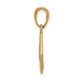 14k Enameled Textured Back Medical Disk Pendant