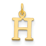 14ky Cutout Letter H Initial Pendant