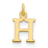 14ky Cutout Letter H Initial Pendant