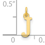 14ky Cutout Letter J Initial Pendant