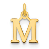 14ky Cutout Letter M Initial Pendant