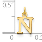 14ky Cutout Letter N Initial Pendant