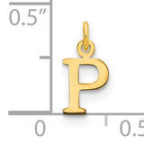 14ky Cutout Letter P Initial Pendant