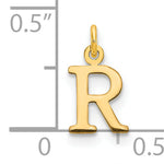 14ky Cutout Letter R Initial Pendant