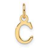 14ky Cutout Letter C Initial Pendant