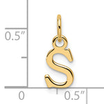 14ky Cutout Letter S Initial Pendant