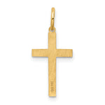 14K Laser Designed Cross Charm