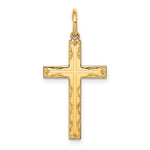 14K Laser Designed Cross Pendant