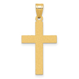 14k Sandblasted Cross Pendant