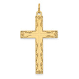 14K Laser Designed Cross Pendant