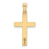 14k Sandblasted Cross Pendant