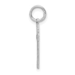 14K White Gold Laser Designed Cross Charm