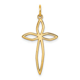 14K Laser Designed Passion Cross Pendant