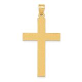 14k Sandblasted Cross Pendant