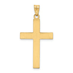 14k Solid Laser Etched Cross Pendant