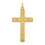 14K Laser Designed Cross Pendant