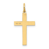 14K Laser Designed Cross Charm