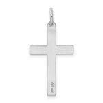 14K White Gold Laser Designed Cross Charm