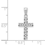 14k White Gold Cross Pendant