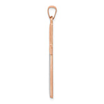 14k Rose Gold Rhodium Cross Pendant