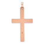 14k Rose Gold Rhodium Cross Pendant