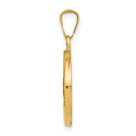 14k Polished and Satin Our Lady Guadalupe Medal Hollow Pendant