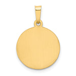 14k Polished and Satin Our Lady Guadalupe Medal Hollow Pendant