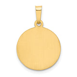 14k Polished and Satin Our Lady Guadalupe Medal Hollow Pendant