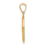 14k Polished and Satin Our Lady Guadalupe Medal Hollow Pendant