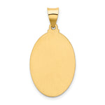14k Polished and Satin Our Lady Guadalupe Medal Hollow Pendant