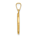 14k Polished and Satin Our Lady Fatima Medal Hollow Pendant
