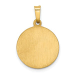 14k Polished and Satin Our Lady Fatima Medal Hollow Pendant