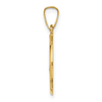 14k Polished and Satin Caridad Del Cobre Medal Hollow Pendant