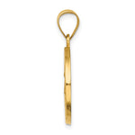 14k Polished and Satin Caridad del Cobre Medal Hollow Pendant