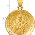14K Queen Of The Holy Scapular Reversible Medal Hollow Pendant