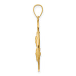 14k Queen of the Holy Scapular Reversible Medal Hollow Pendant