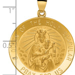 14k Queen of the Holy Scapular Reversible Medal Hollow Pendant