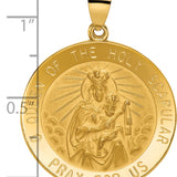 14k Queen of the Holy Scapular Reversible Medal Hollow Pendant