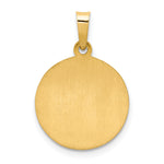 14k Polished and Satin Our Guardian Angel Medal Hollow Pendant
