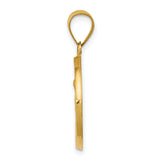 14k Polished and Satin St. Anne Medal Hollow Pendant