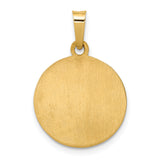 14k Polished and Satin St. Anthony Medal Hollow Pendant