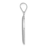 14k White Gold Polished / Satin St. Anthony Medal Hollow Pendant