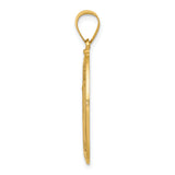 14k Polished and Satin St. Anthony Medal Hollow Pendant