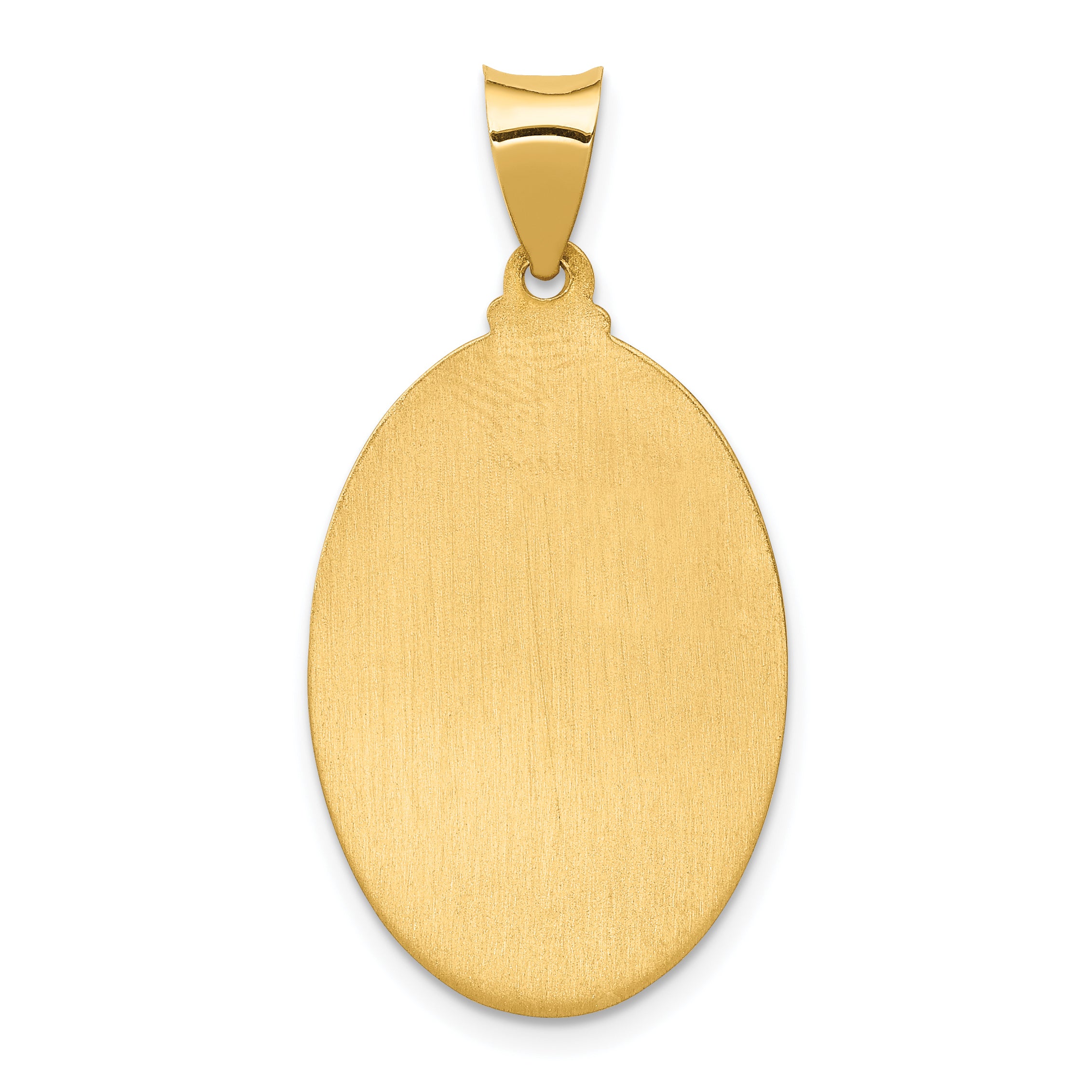 14k Polished and Satin St. Anthony Medal Hollow Pendant