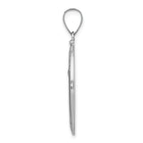 14k White Gold Polished/Satin St. Anthony Medal Hollow Pendant