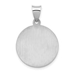 14k White Gold Polished/Satin St. Anthony Medal Hollow Pendant