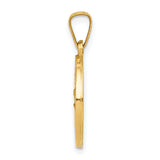 14k Polished and Satin St. Christopher Medal Hollow Pendant