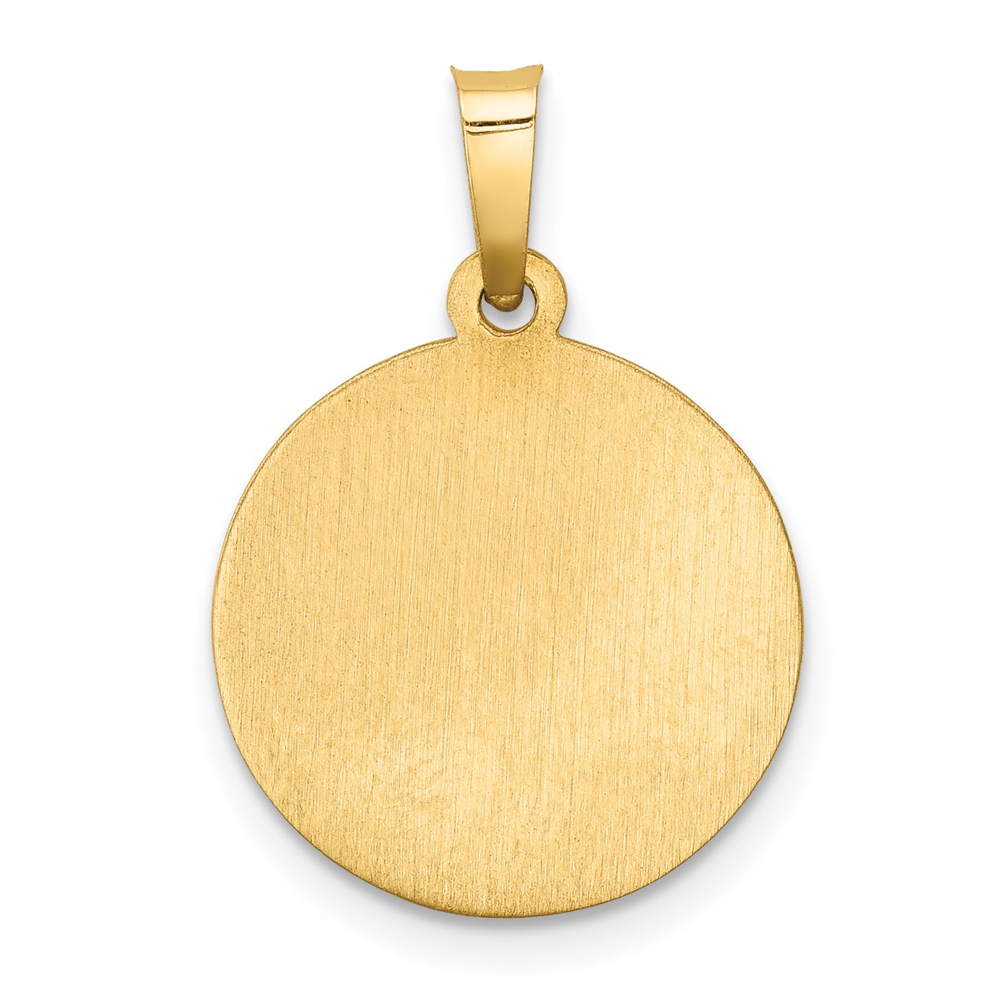 14k Polished and Satin St. Christopher Medal Hollow Pendant